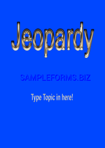 Jeopardy Template Design 1